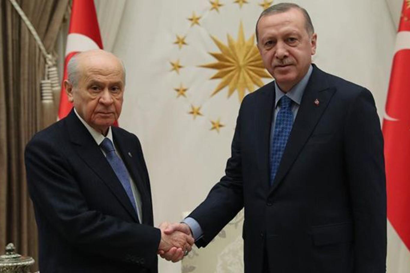 Cumhurbaşkanı Erdoğan Bahçeli'ye teşekkür etti